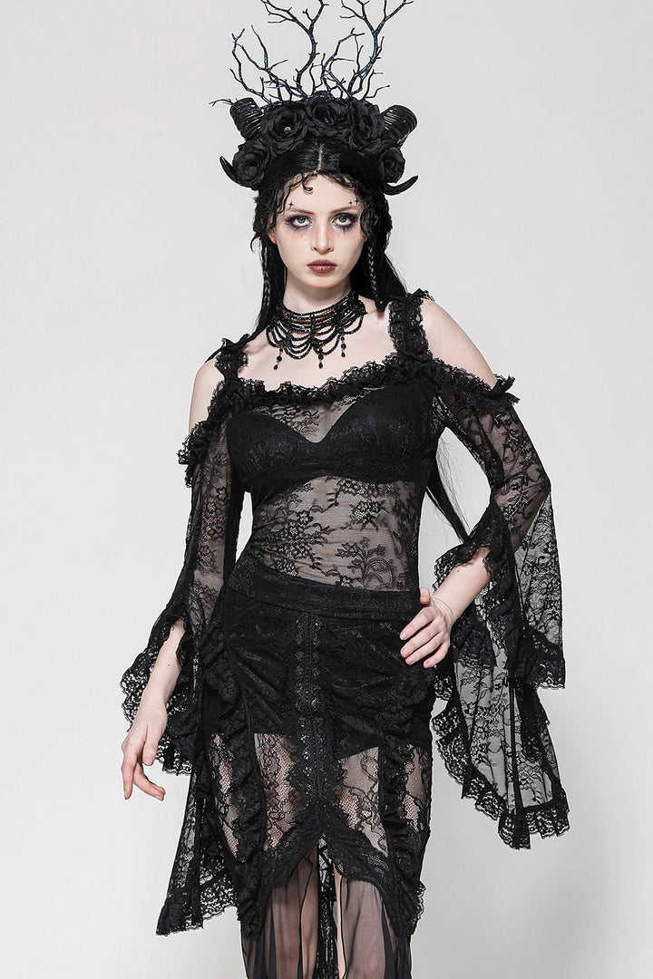 womens mesh lace top