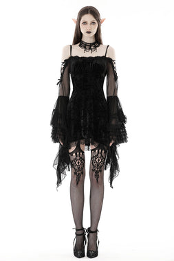 Black Fantasy Velvet Dress