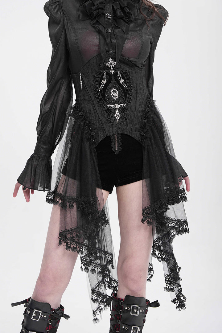 Dark Charms Mesh Underbust Corset