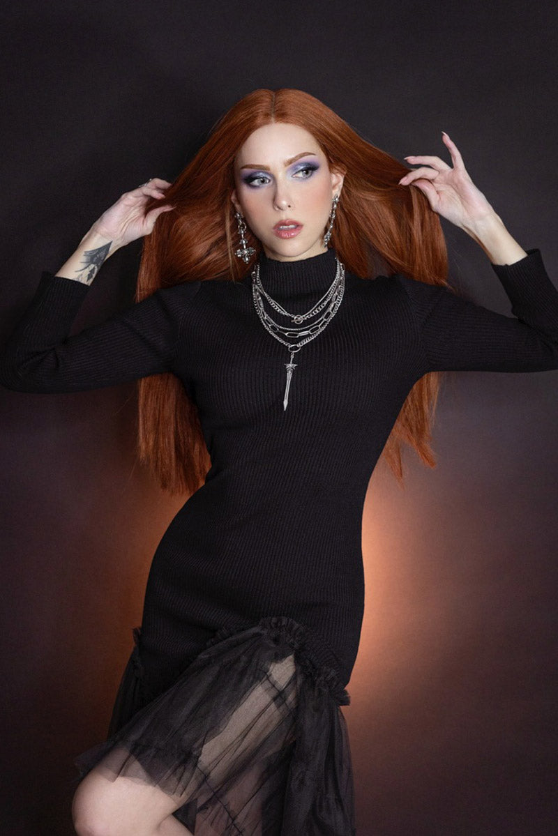 turtleneck sweater dress by witchwood bags