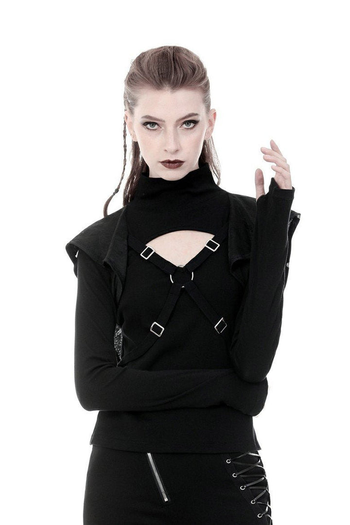 wonder oversized hood cybergoth top