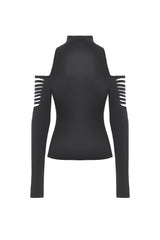 womens cold shoulder grunge top