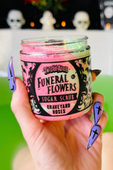 pink and green whipped sugar scrub