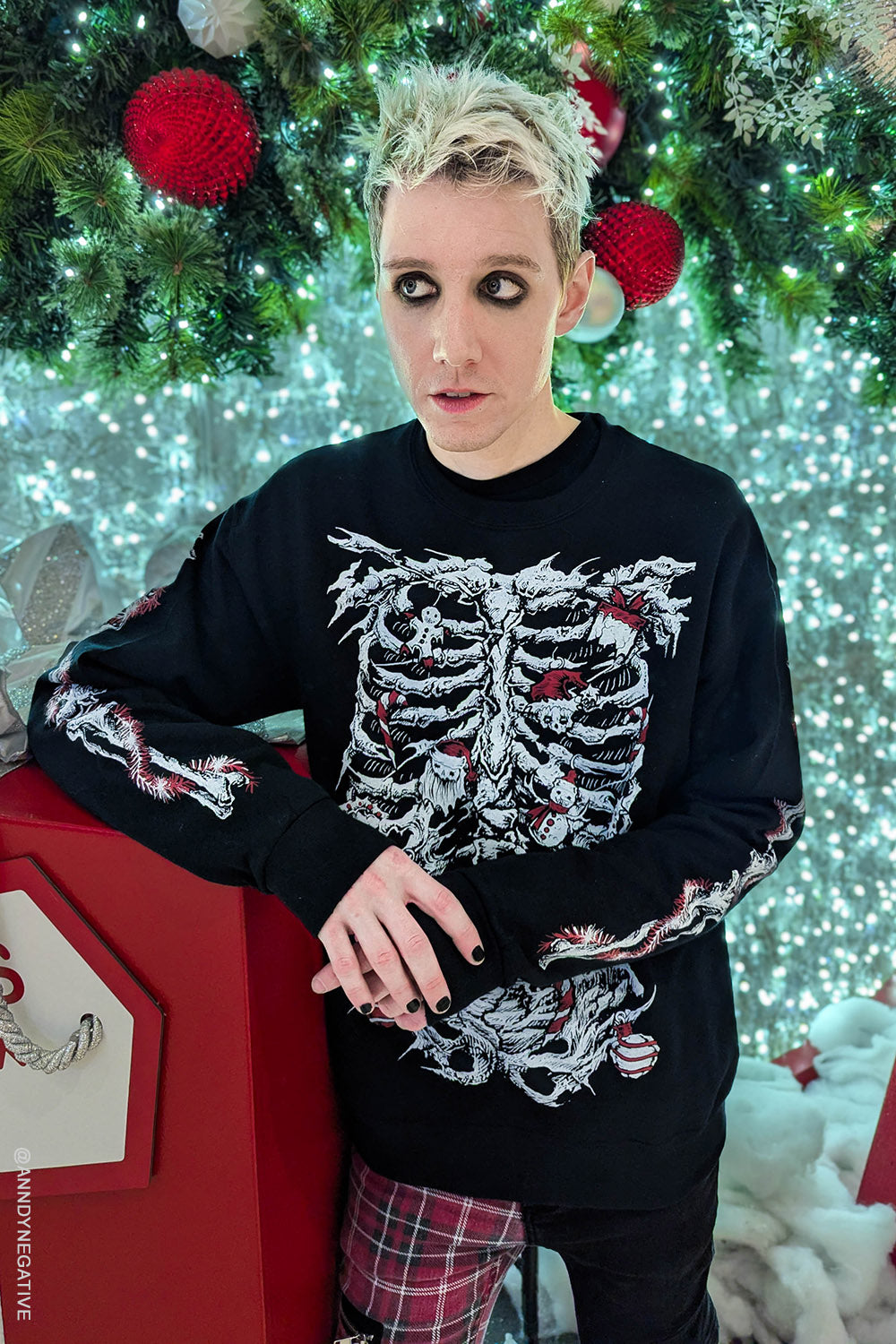 mens ugly emo christmas sweater sweatshirt