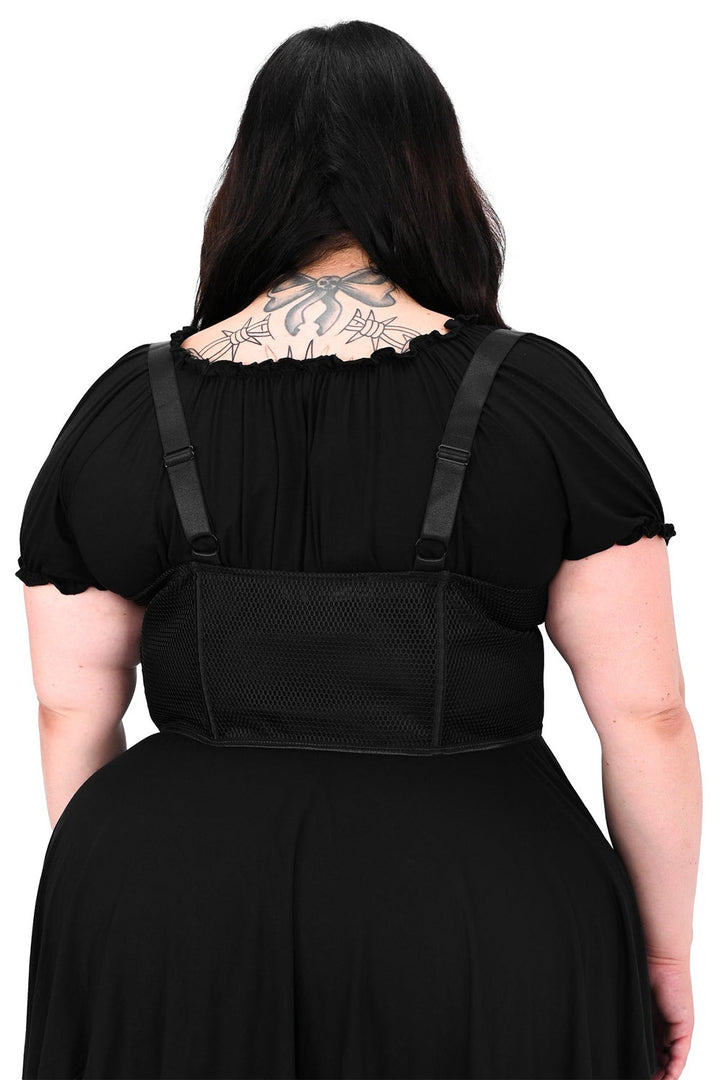 pretty goth lace-up under bust corset belt 