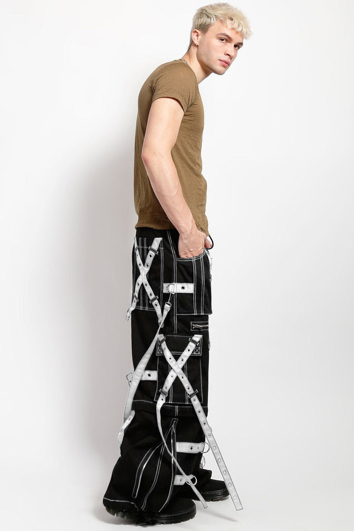 drawstring waist punk pants