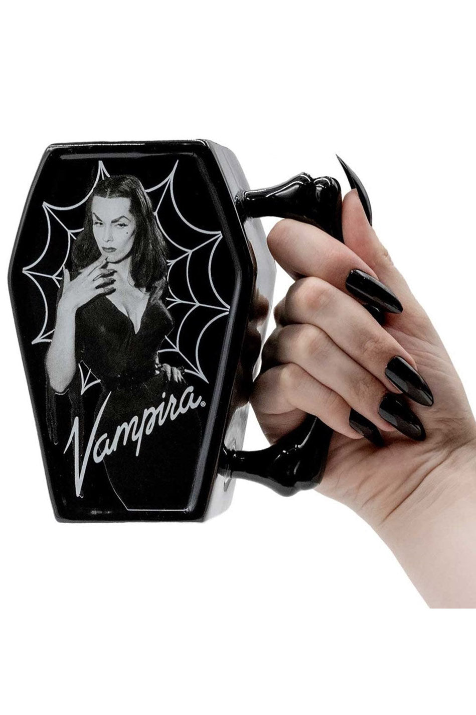 gothic vampira coffee cup