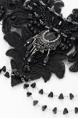 ornate vampire goth beaded gemstone necklace 