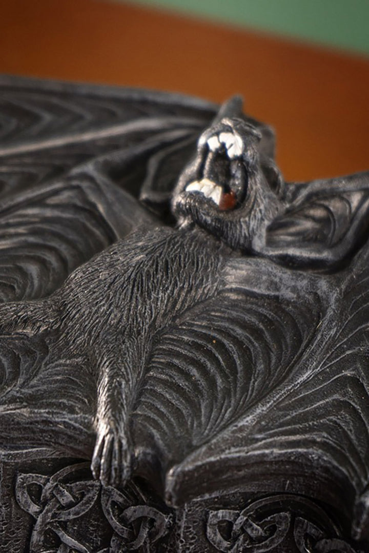 sculpted vampire bat storage box