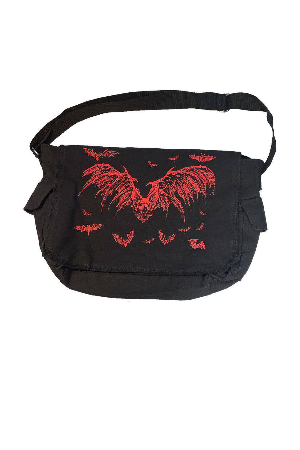 gothic vampire bat messenger bag