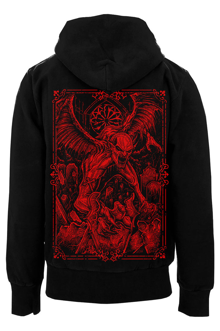 red and black vampire hoodie for men