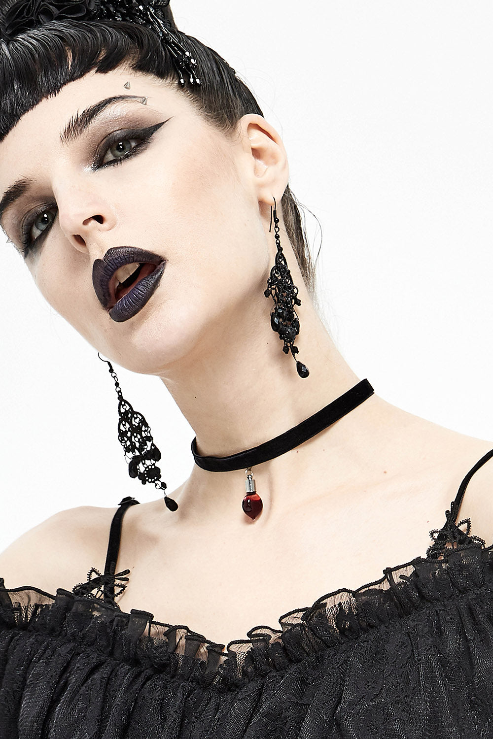 vampire gothic blood pendant necklace