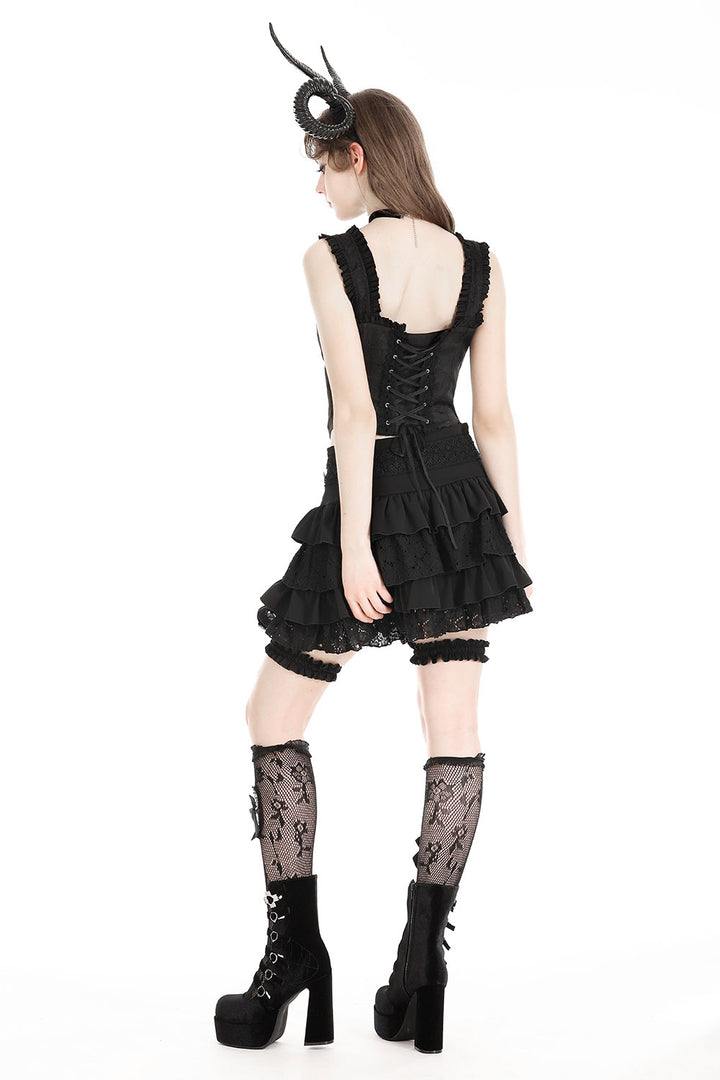 womens black emo corset top