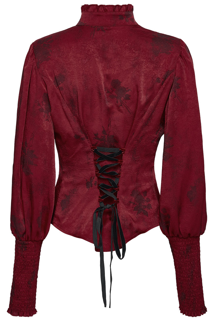 corset lace-up steampunk blouse