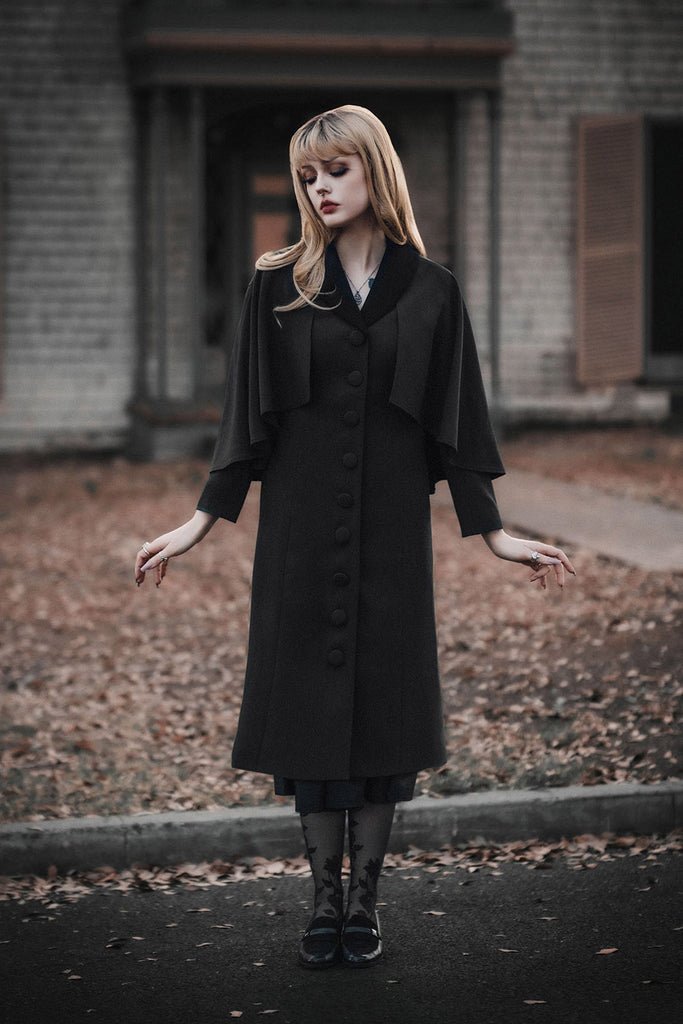 PUNK RAVE Gothic Coat Witch Hunter in black