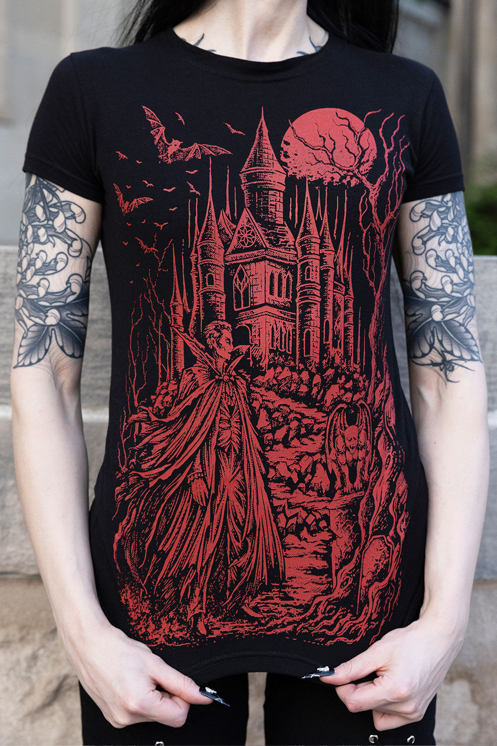 Dracula vampire graphic tshirt 