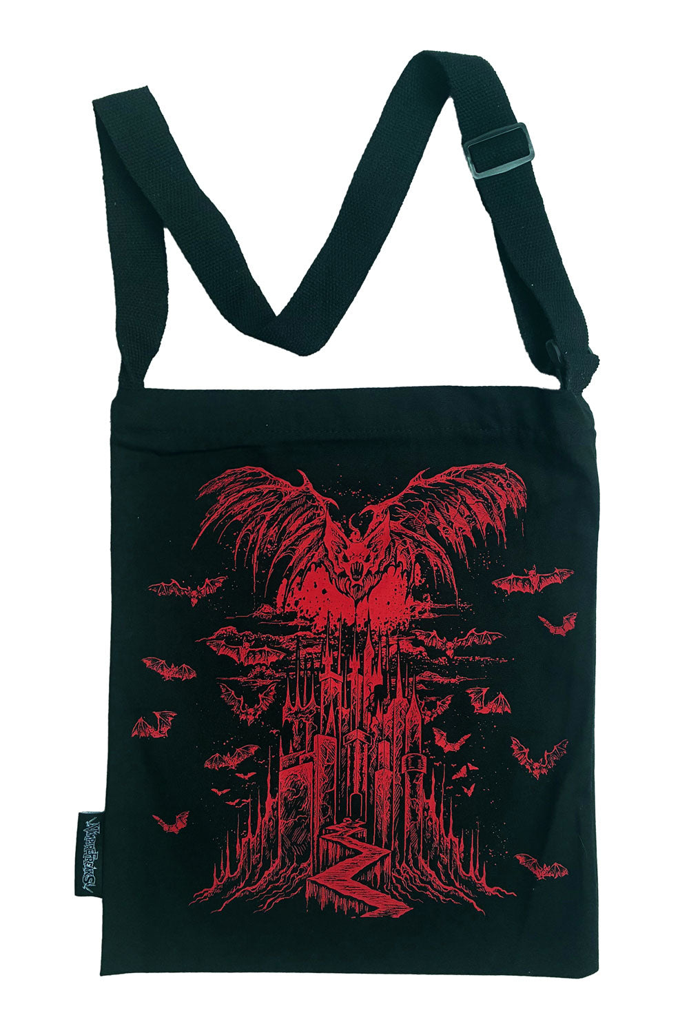 goth bat tote shopper bag