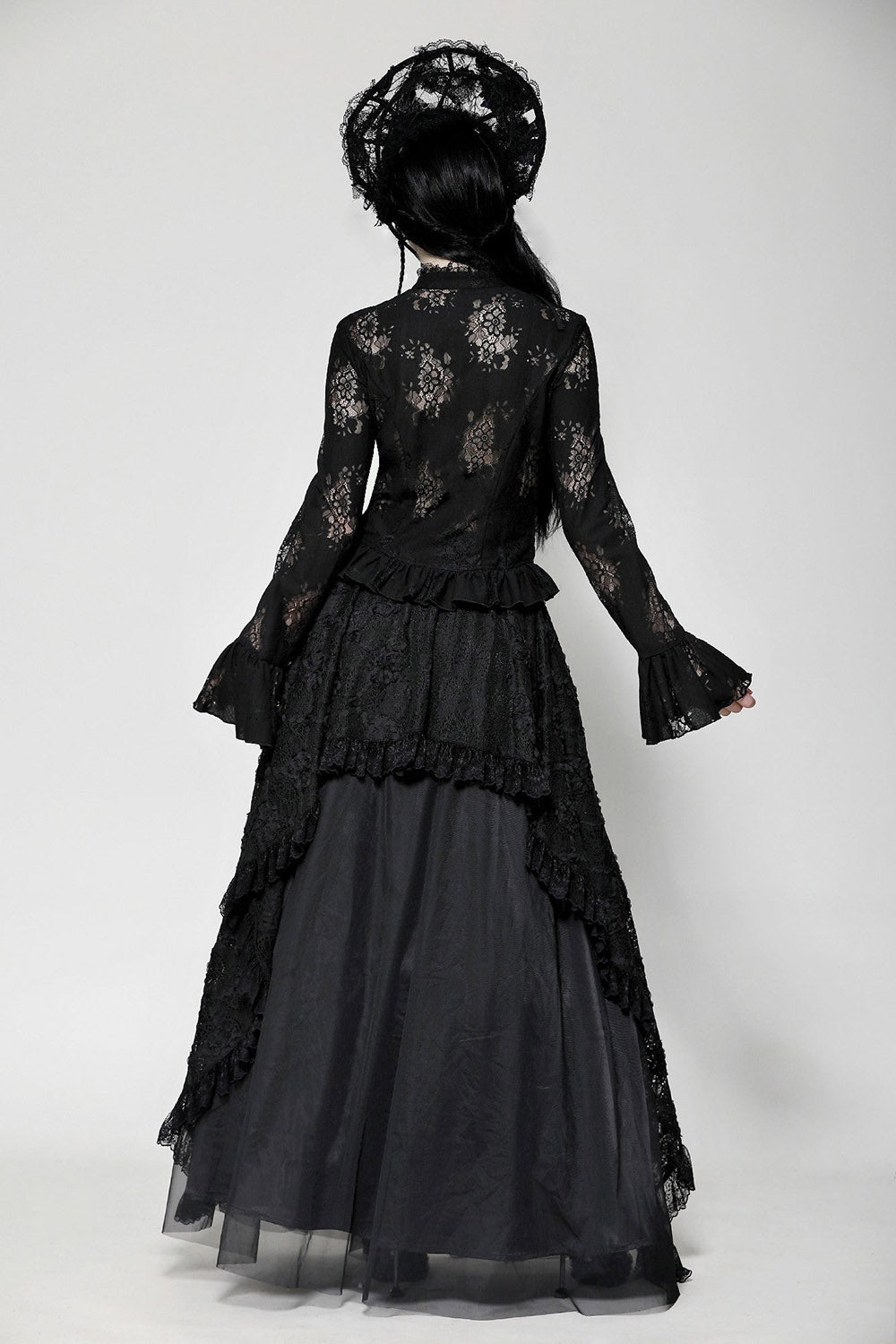 womens floral lace gothic top