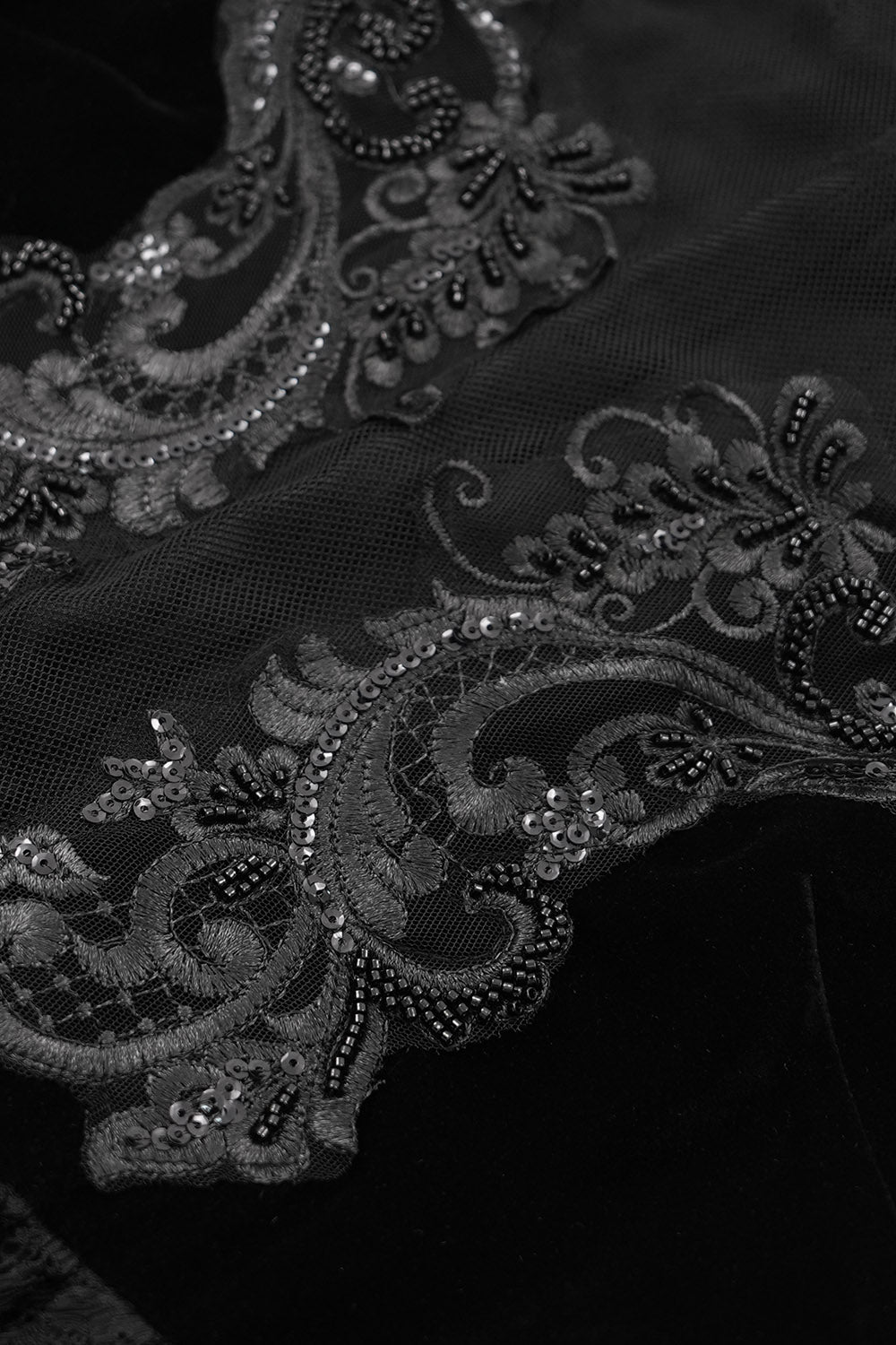 womens embroidered vampire goth dress