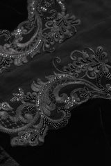 womens embroidered vampire goth dress