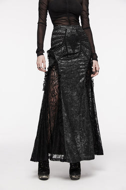 Vampire Goth Side Slit Skirt