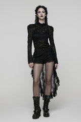 victorian gothic shorts with attached skirt