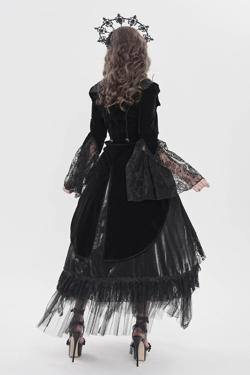 romantic velvet black vampire goth jacket