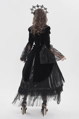 romantic velvet black vampire goth jacket