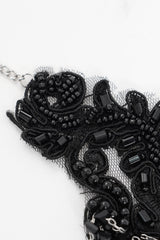 vampire goth netted and beaded necklace