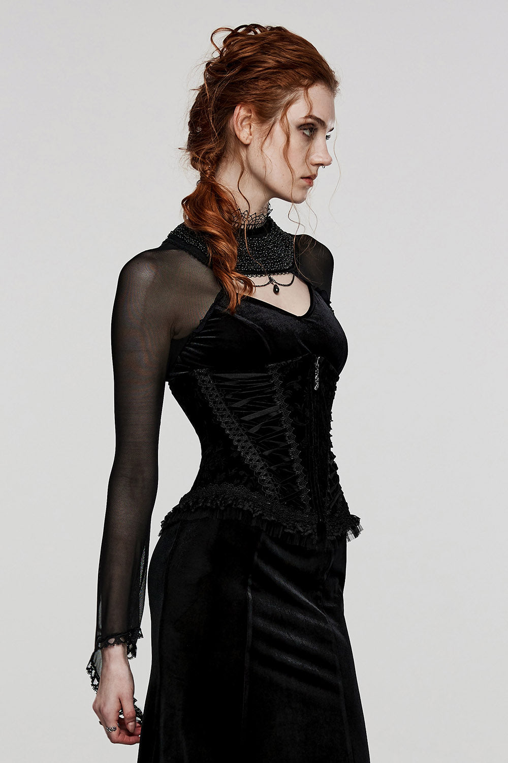 velvet vampire goth corset