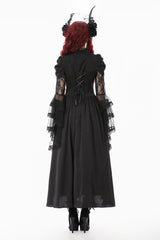 layered sleeve  gothic long maxi dress