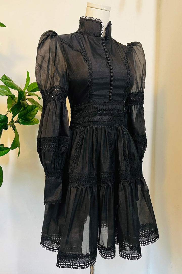 black gothic dress by witchwood bags