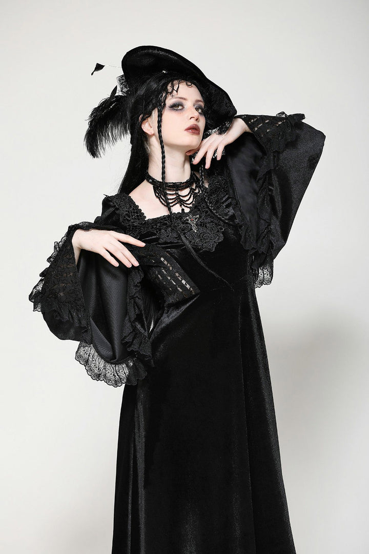 velvet victorian goth gown