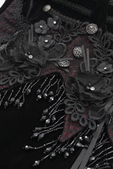 womens beaded gothic velvet vampire gown