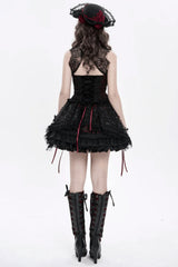 romantic lace-up vampire goth top by devil fashion