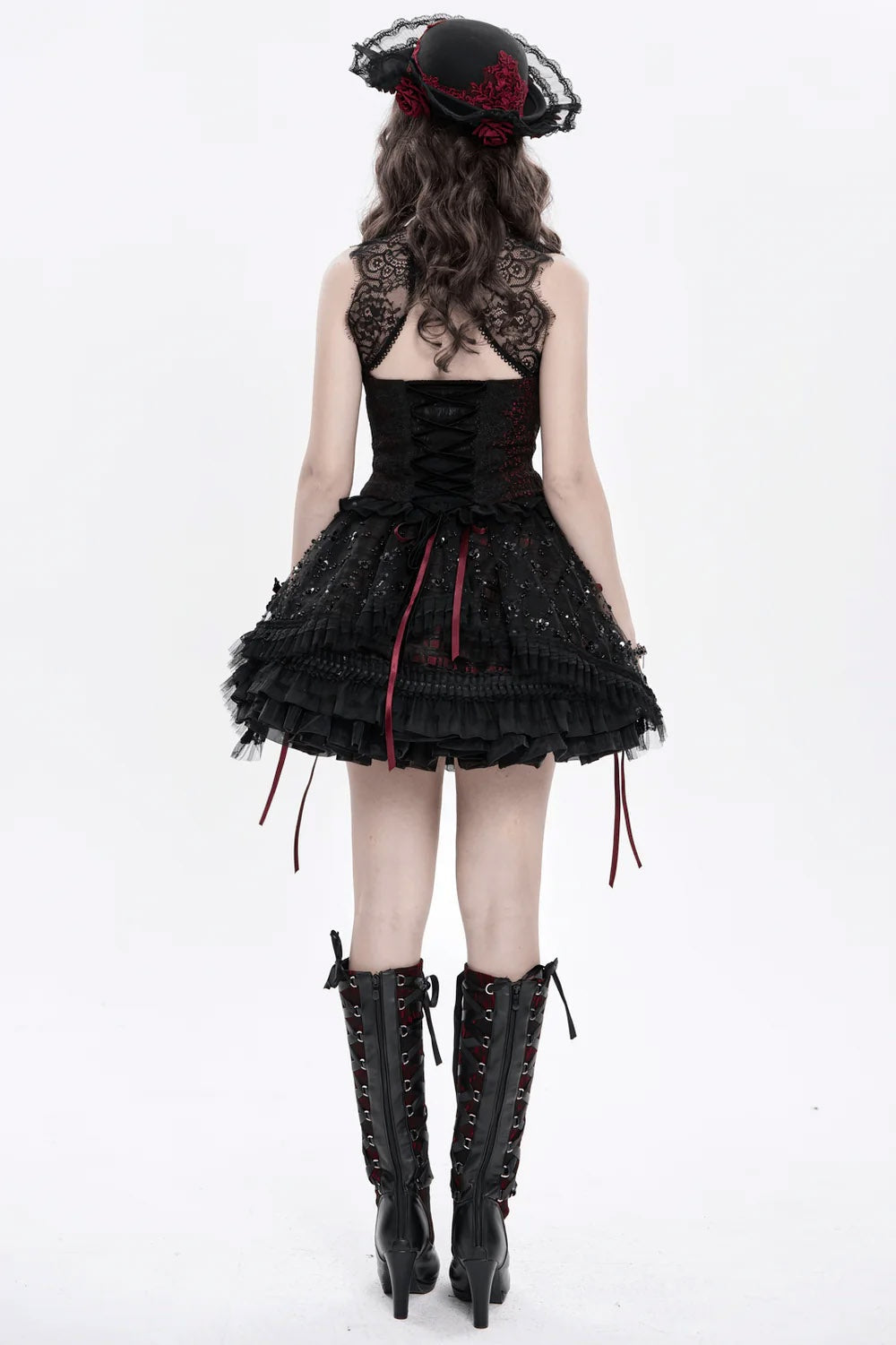high waisted poofy plaid mini skirt
