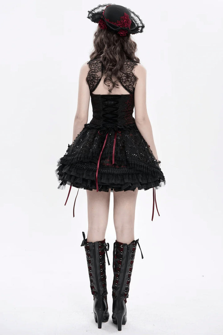 high waisted poofy plaid mini skirt