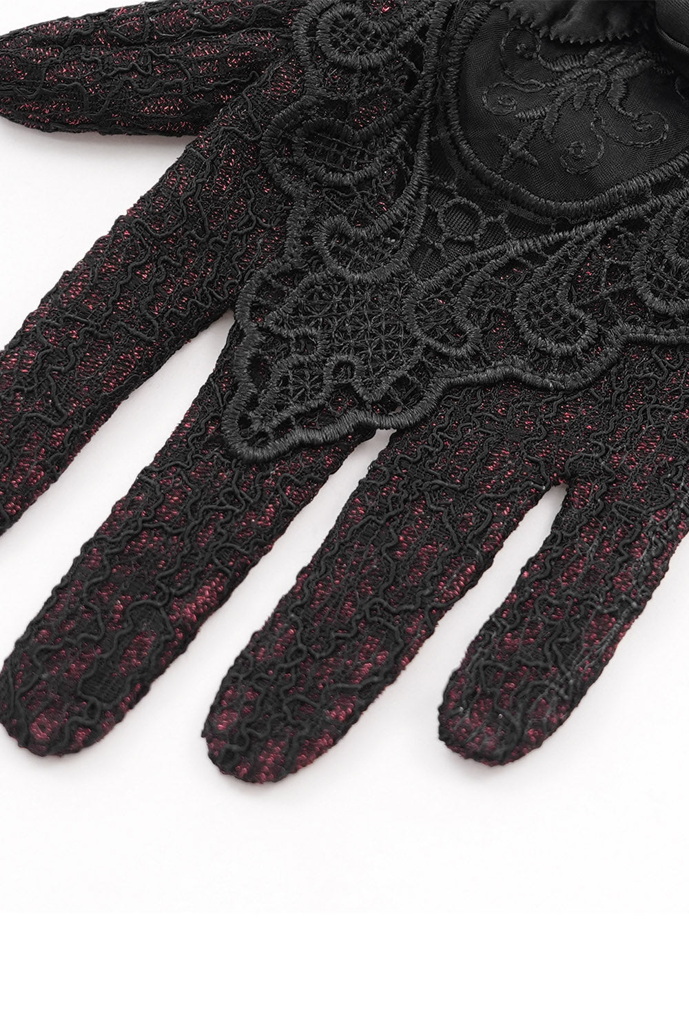 beautiful goth wedding gloves 