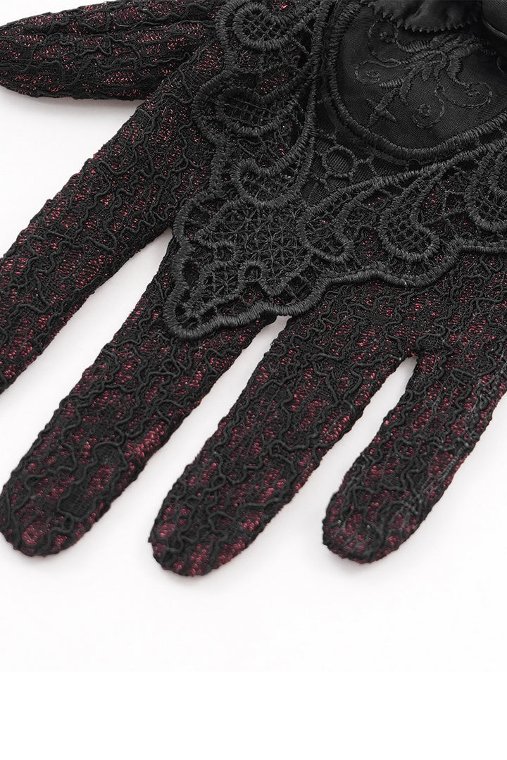 beautiful goth wedding gloves 