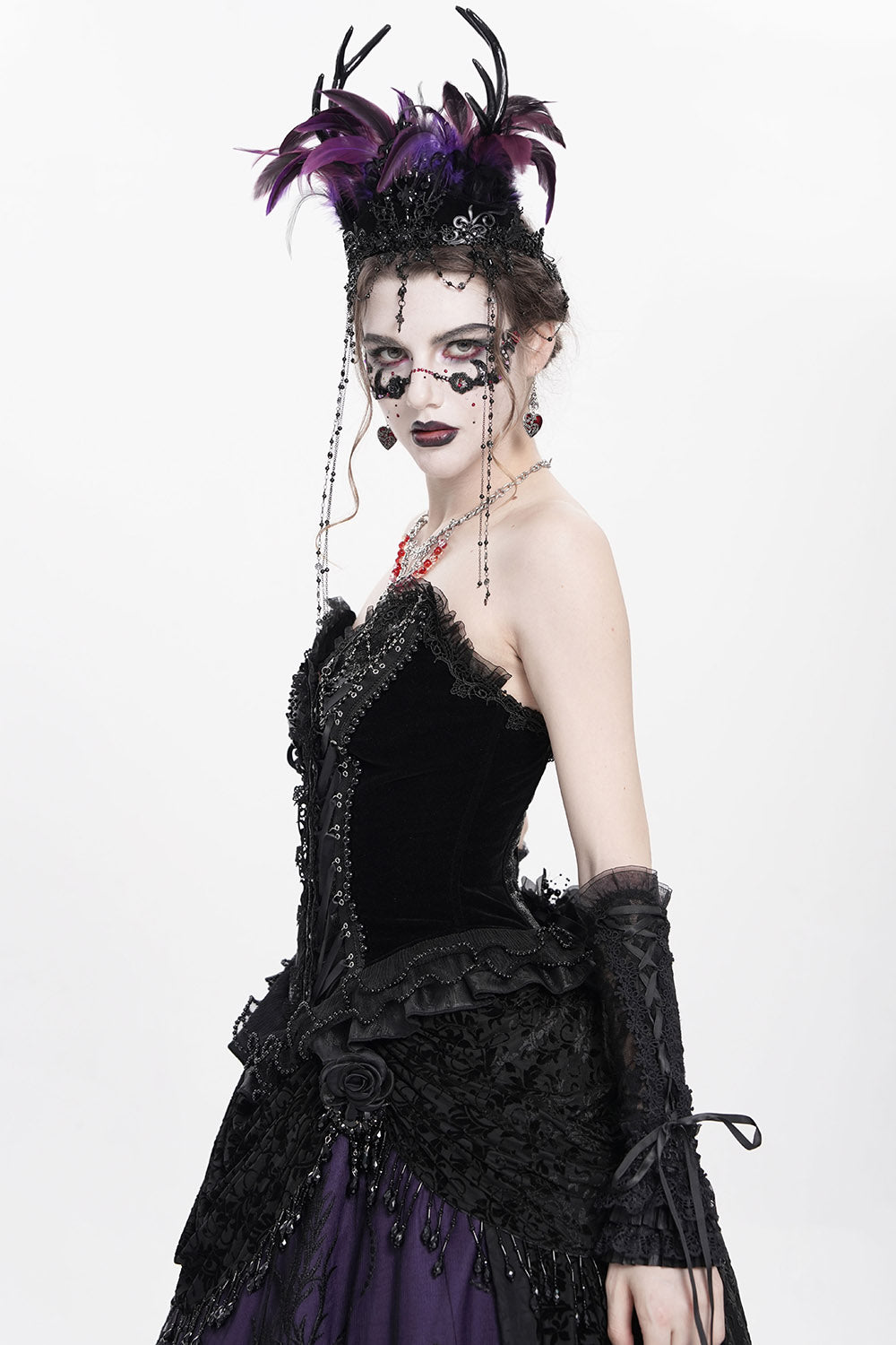 lace-up womens gothic corset