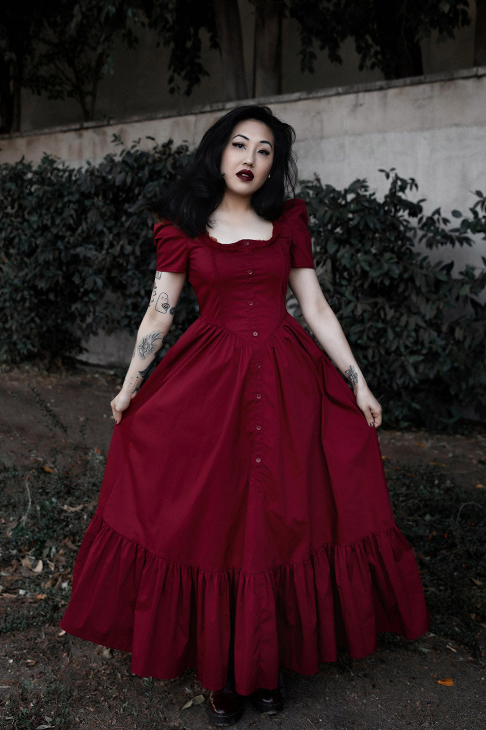 blood red vampire gothic dress