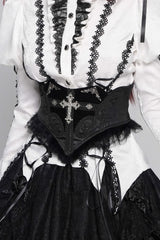gothic cross underbust corset