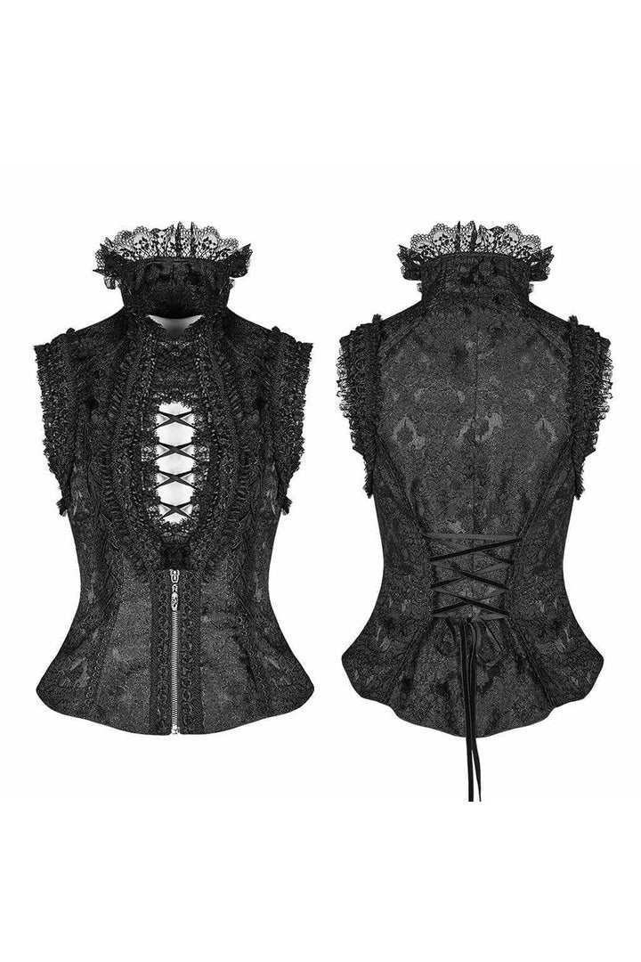 plunging neckline victorian goth waistcoat 