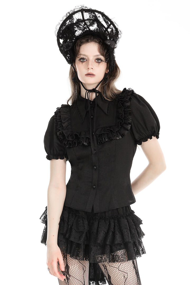 puffed sleeve gothic top