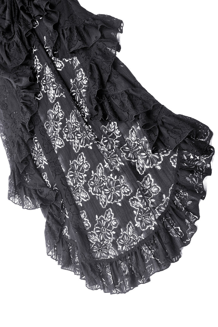 womens ruffle romantic goth skirt