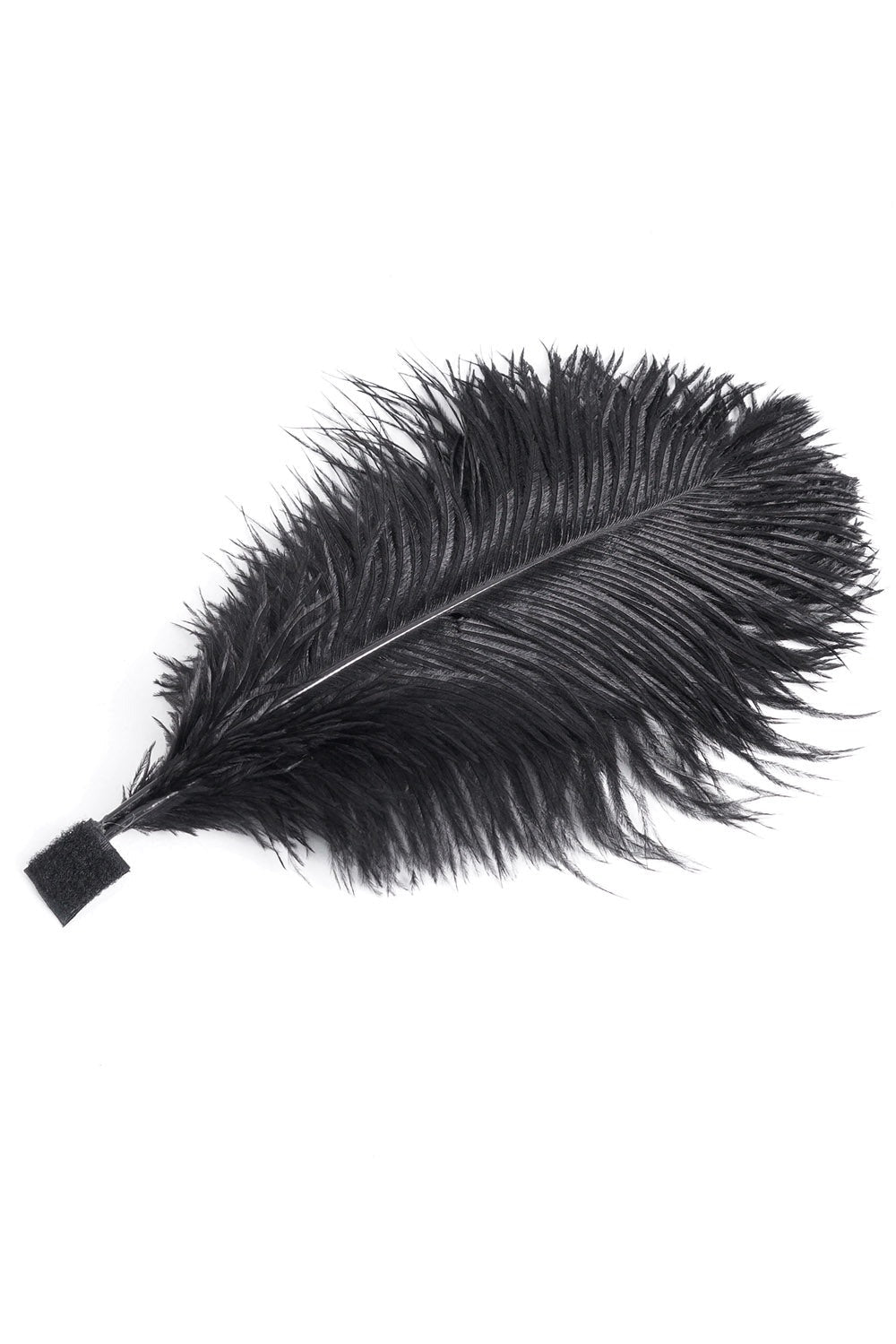 gothic black feathered cap