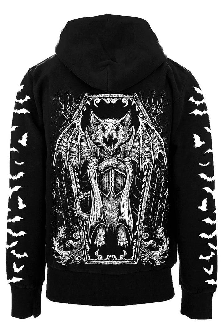 mens oversized black gothic hoodie