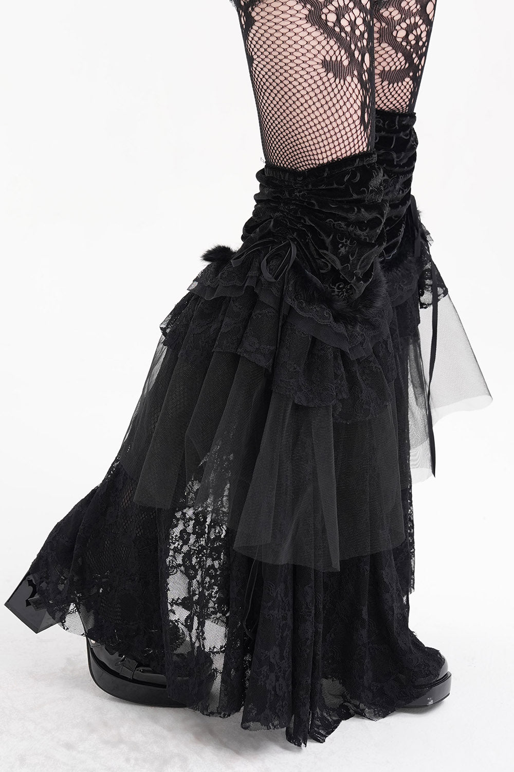 tulle mesh gothic legwarmers