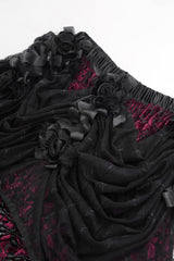 red and black long vampire goth skirt