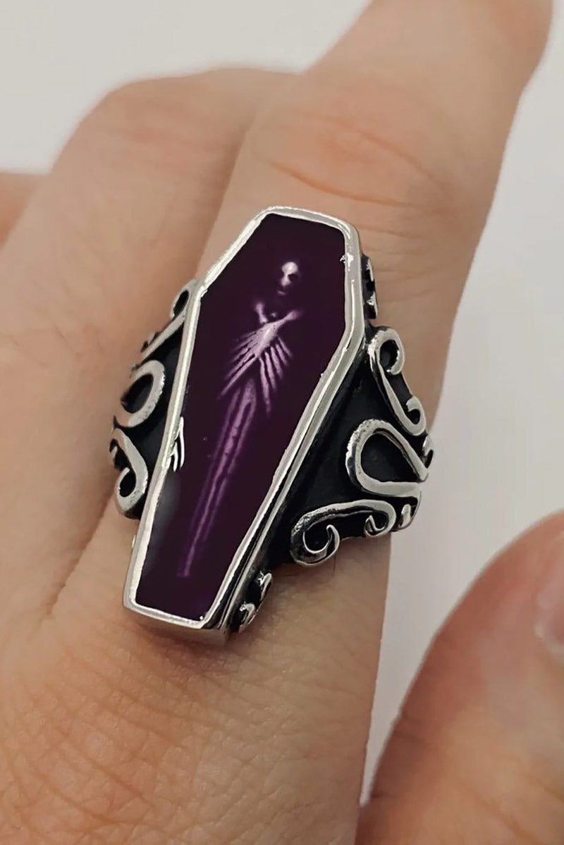 Purple Coffin Ring